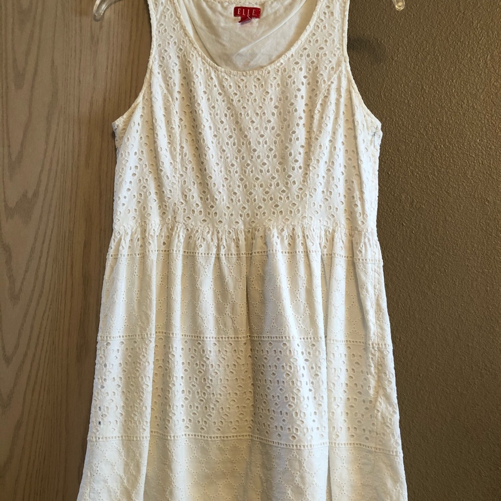 White eyelet summer dress